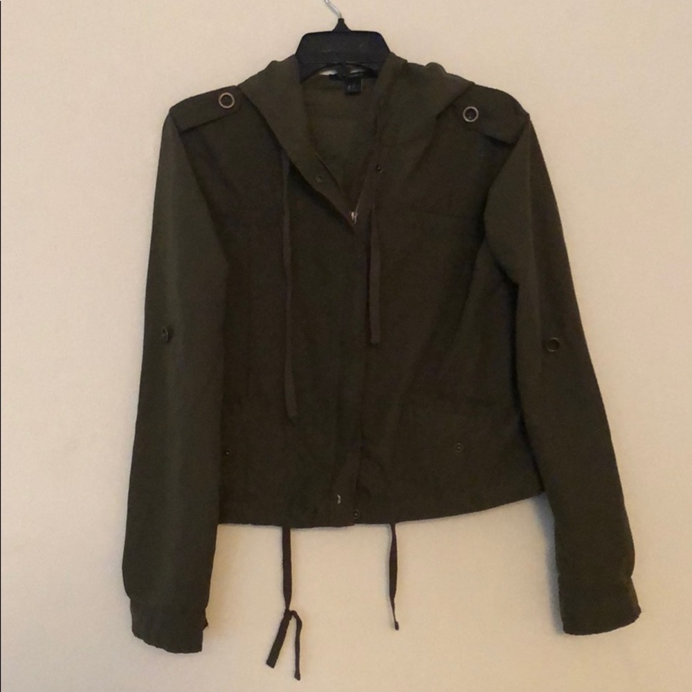 Forever 21 olive green utility jacket size small